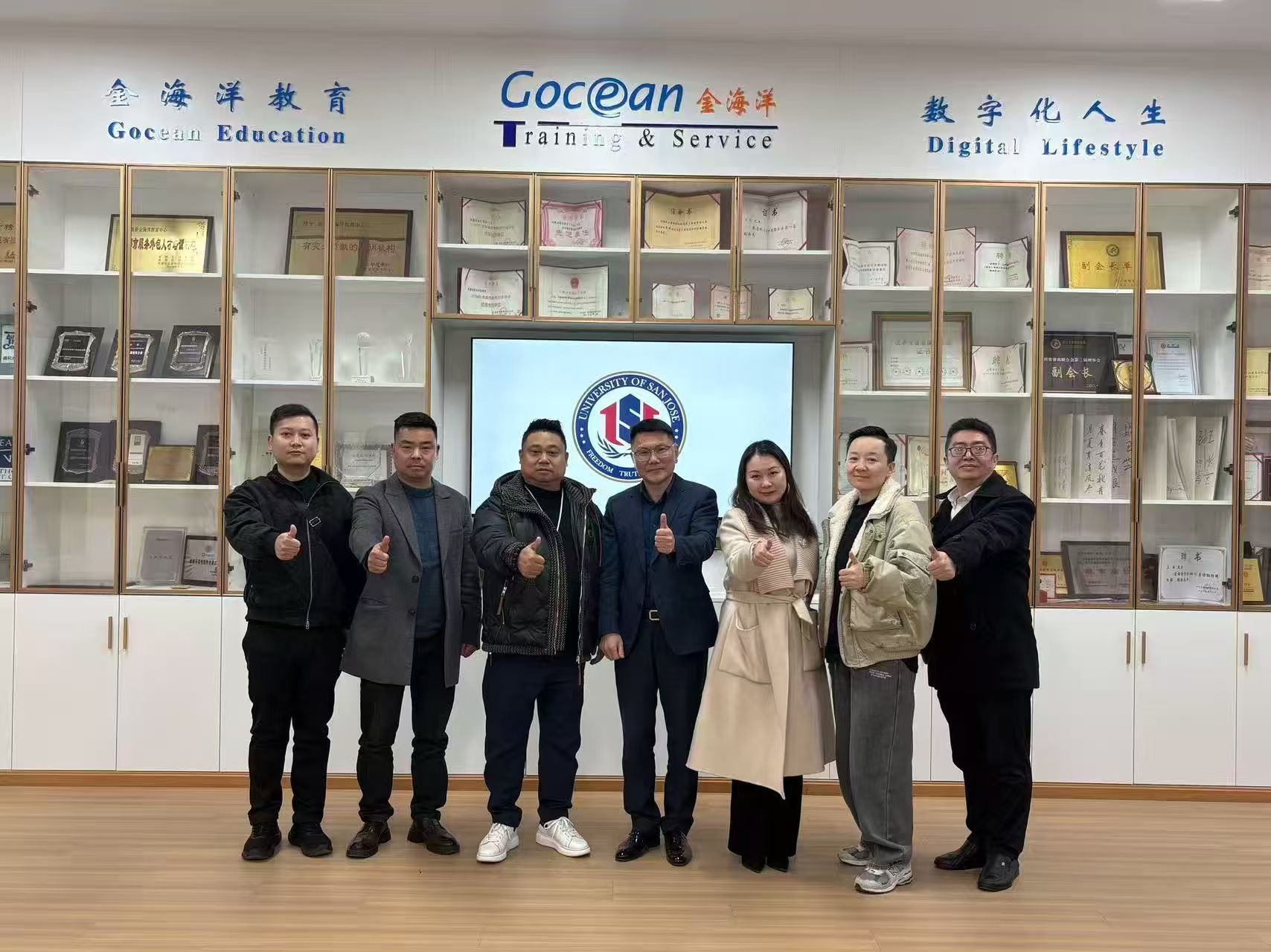 林先富一行赴金海洋教育集团考察交流 诚邀侨界精英共促客家事业发展